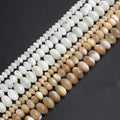 Wholesale Good Quality Natural Oval Spacer Shell Beads 3x4mm-5x8mm White/Natural for Jewelry Making DIY