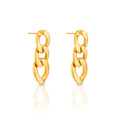 Chris April Japanese Style Fashion Jewelry 316L Stainless Steel PVD Gold Plated Minimalist Chain Drop Earrings