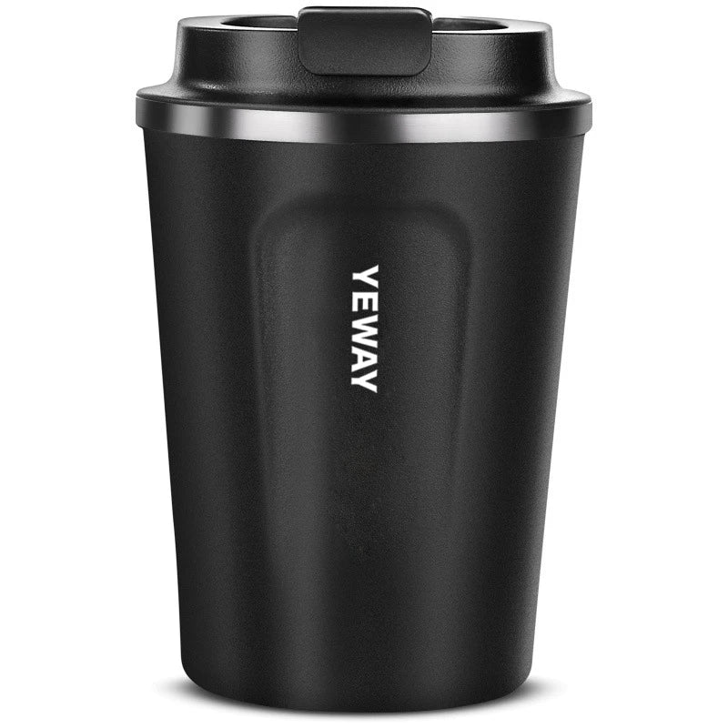 Custom Logo Business Gifts MOQ 50pcs Car Vacuum Travel Insulated Double Wall Tumbler Reusable 304 Stainless Steel Coffee Mug Lid