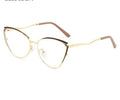 Jiuling Eyewear Anti Blue Ray Computer Glasses Fashion Hollow Out Cat Eye Spectacles Metal Vogueme Optical Eyeglasses Frame