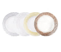 13 Inch Luxury Glass Chargers Plate Big Round Rose Gold Silver Trim Clear Plate Wedding Banquet Table Ware
