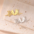 Gold Plated Footprint Charm for Women Stainless Steel Custom Logo Pendant Accessories for Necklace Bracelet