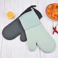 Aucasry High Quality Silicone Oven Mitts Set Heat Resistant Non-Slip Durable Pot Holders Gloves
