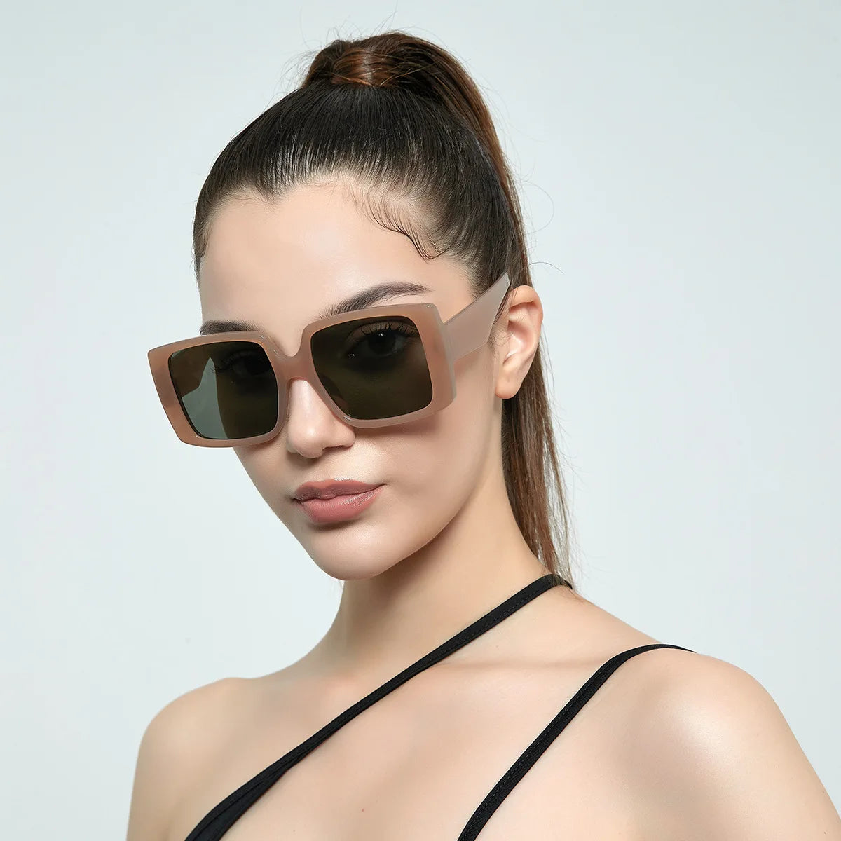 Custom logo Fashion Designer Sun Glasses Big square Frame Trendy Oversized Women Shades Sunglasses 2023