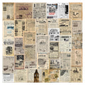 60PCS Trendy random art work vintage washi decals global news paper sticker