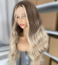 In Stock Lace Front Wig for White Women Natural Hairline Ombre Blonde Body Wave Virgin Human Hair Swiss Lace Front Wig
