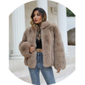 Winter Warm Thick Real Fox Fur Full Skin Ladies Fur Coat Jacket