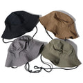 Wholesale Custom Summer Sun Protection Fisherman Cap Women Men Canvas Bucket Hat With Strap