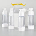 Free Sample Essence Cosmetic Packaging 15ml 30ml 50ml Transparent Airless AS Vacuum Lotion Pump Bottle