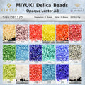 Miyuki Delica Beads 1.6 mm [14 Color  Opaque Luster  AB 1 ]10g Pack