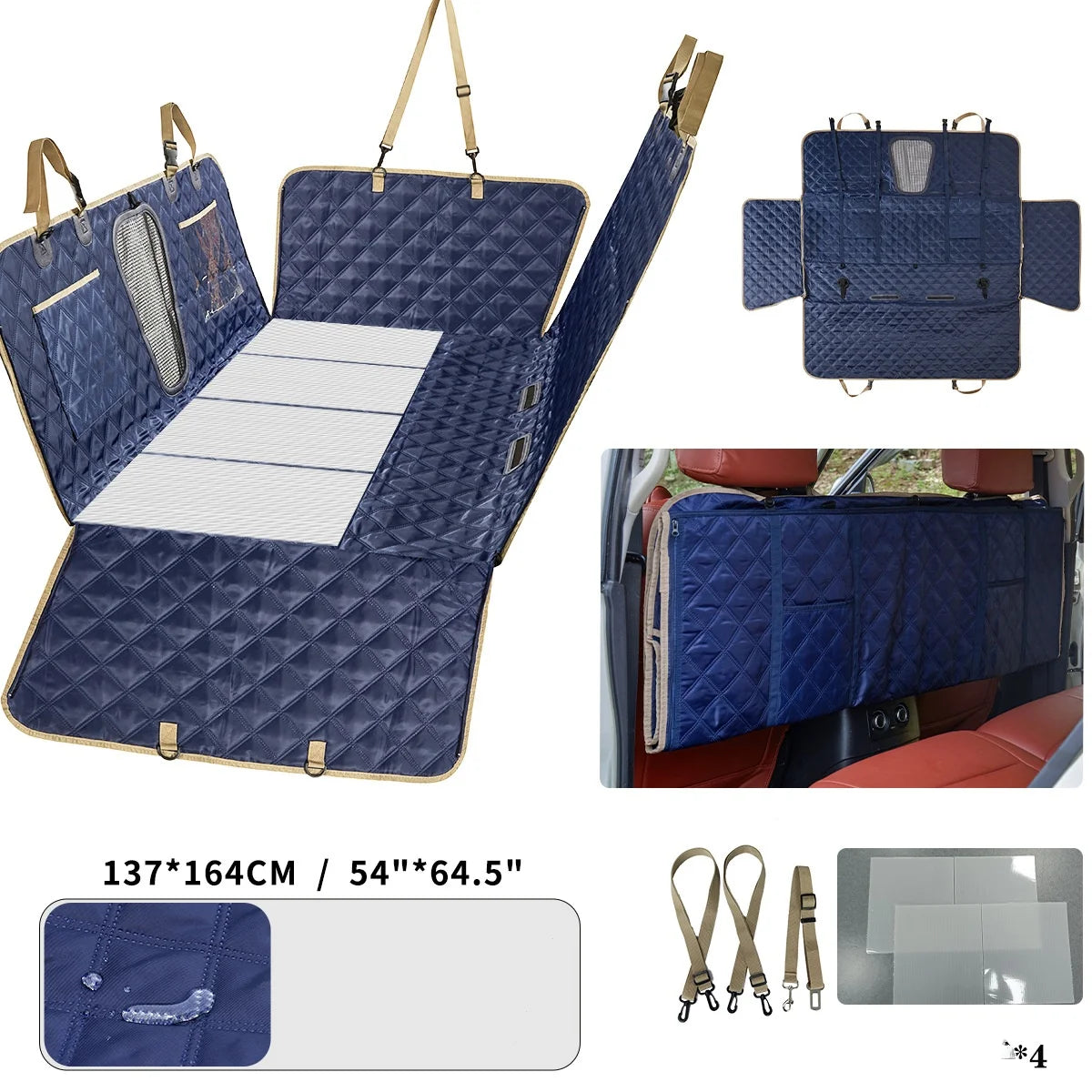 High Quality Waterproof Extended Dog Car Seat Cover for Back Seat Cover for Car SUV Truck