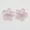 Online Kawaii Glitter Pink Animals Head Resin Cabochons Flatback Flower Charms for Art Love-Themed Craft Models Sales