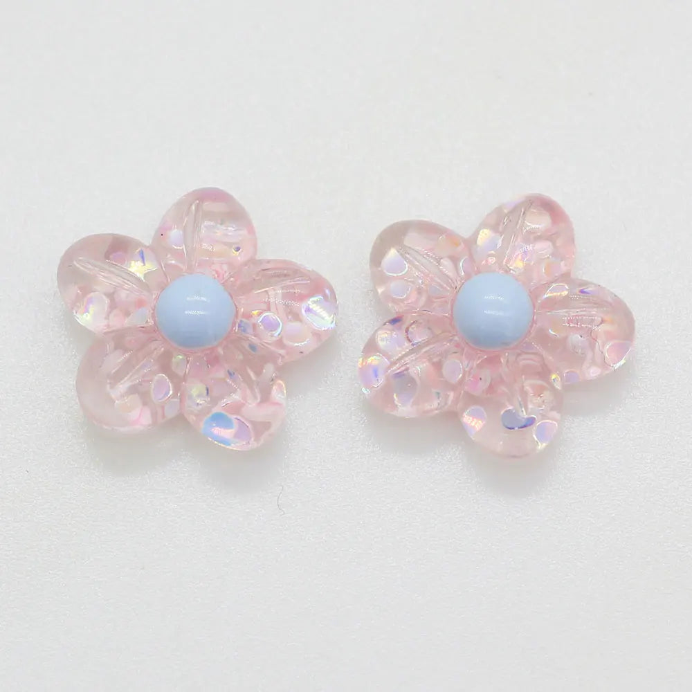 Online Kawaii Glitter Pink Animals Head Resin Cabochons Flatback Flower Charms for Art Love-Themed Craft Models Sales