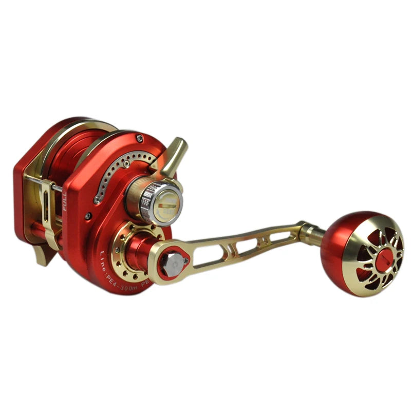 In Stock Max Drag 35kg Overhead Slow Jigging Reel for Saltwater Big Game Trolling Reel Left Right Hand  Fishing  Reels