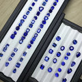 Baguette Sapphire Shape Stone Sapphire Beads Blue Tapered Baguette Lab Grown Sapphire
