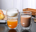 Premium PSC 80ml 250ml American Style Set 350ml Double Wall Insulated Espresso Coffee Cups Clear Borosilicate Glass