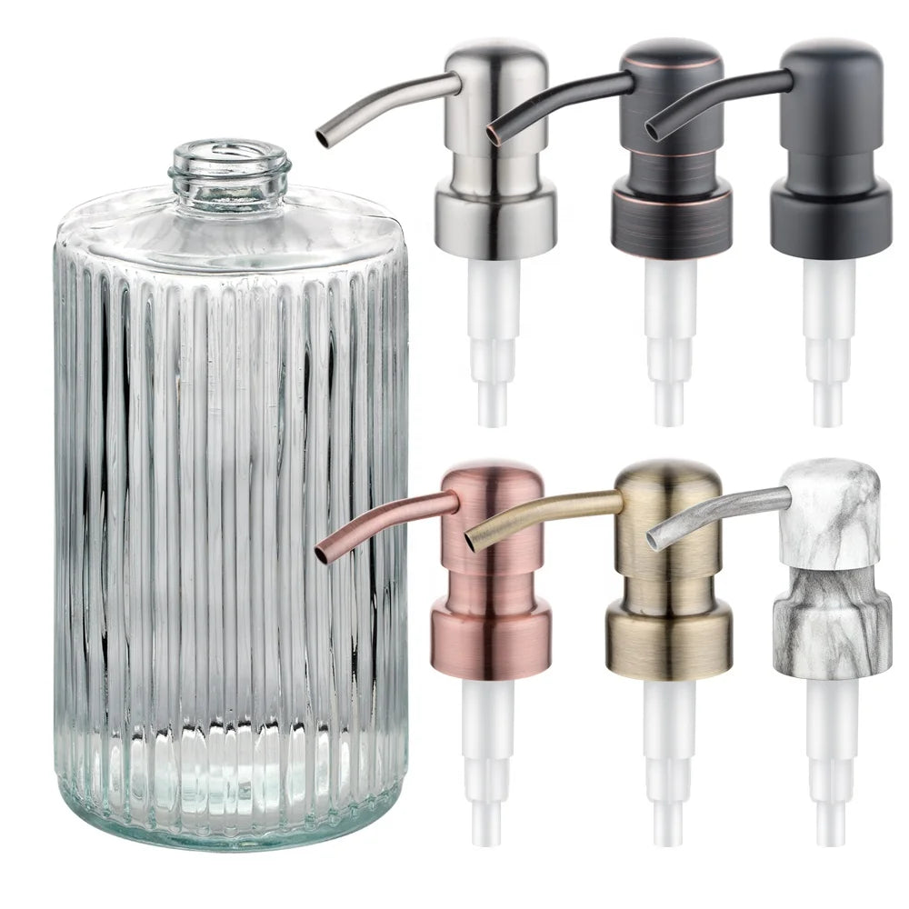 500ml Glass Hand Wash Container Shampoo Bottle Dispenser Bottle Refillable Liquid Customized Colorful Package for Bathroom