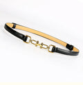 Fashionable and Versatile Fine Waist Chain with Adjustable PU Belt for Ladies Vintage Casual Designer Belt with Alloy Buckle