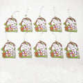 Farmhouse Easter Wooden  DIY Decoration Wooden Pendants hang With Ropes