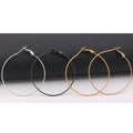 Boho Textured Stainless Steel 1mm Thin Round Hoop Dangle Earring Rich Colors Sizes Diy Beaded Beads Fringe Hooped Women Earrings