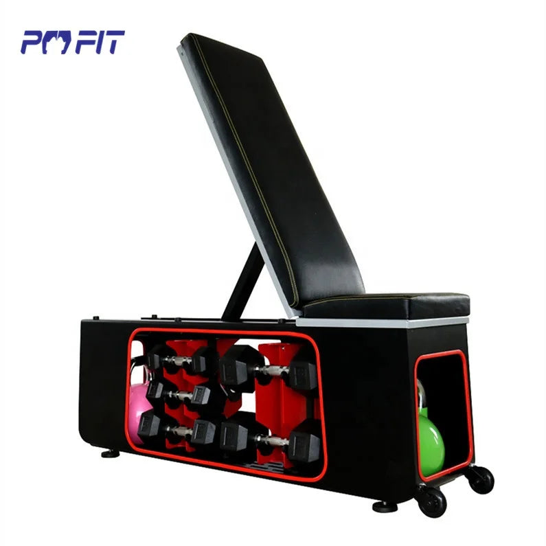 Muti Functional Adjustable Weightlifting Weight Exercise Bench Dumbbell Storage Bench