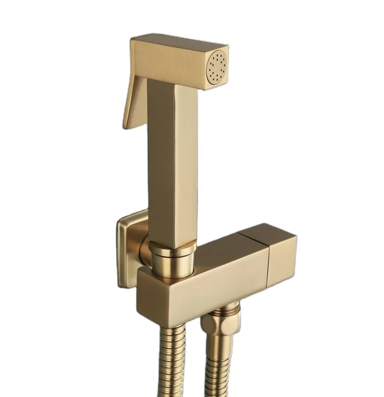 Women's Single Cold Wash Brass Toilet Spray Gun Sit Washing Wall Mounted Shattaf Bidet Sprayer Set with Easy Installation