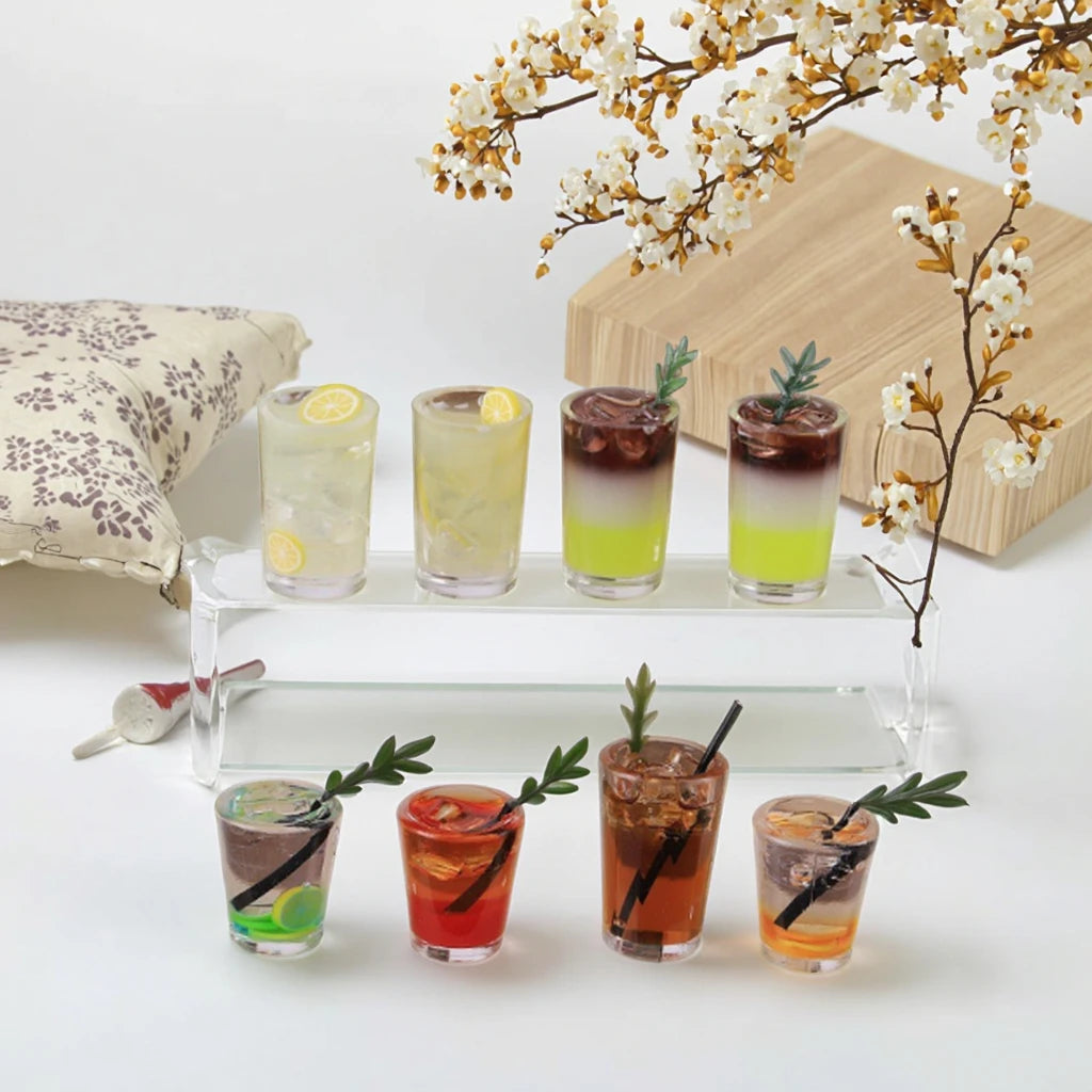 Wholesale Empty Bulk Kawaii Mini Resin Dollhouse Drink Miniature Lemon Bottle Cup Can Coffee 3d Juice Kitchen Play Toys in Stock