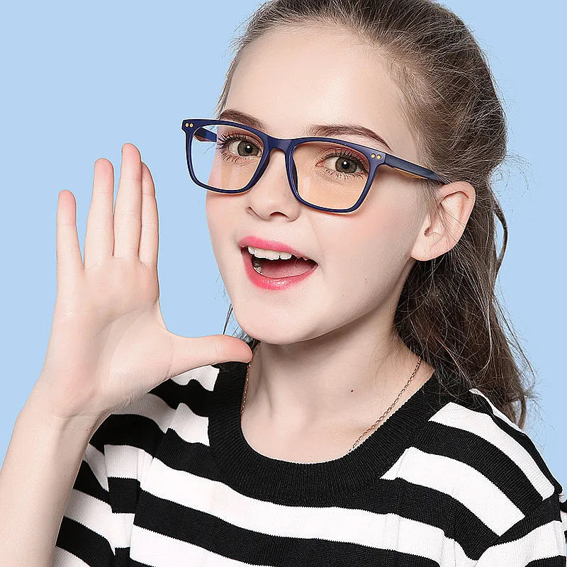 Custom Logo High Quality Boys Girls TR90 Anti Blue Light Computer Gaming Glasses Kids Blue Light Blocking Glasses for Children MegaBDM
