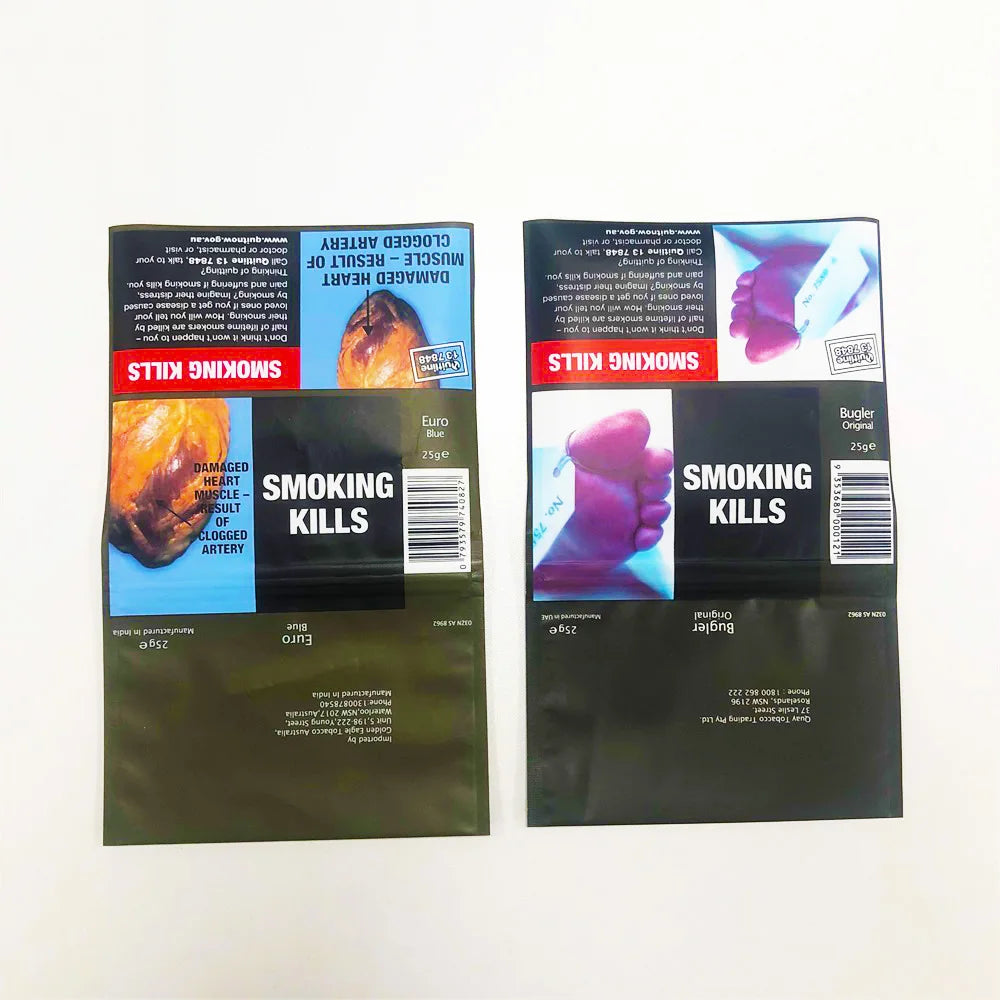 Custom Plastic Tobacco Packing Baccy Hand Rolling Tobacco Packaging Pouch Bag