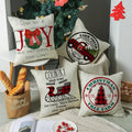 2022 Christmas Home Sofa Decorative Pillowcases 18 X 18 Inch Throw Pillow Covers Santa Claus Pillow Cover Cushion Cover