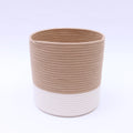 Custom Made a Variety of Color Baskets Cotton Rope Woven Storage Basket All Kinds of Size Braid Rice Brown