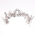 Bridal Headband Silver Tiara for Bride Headpieces for Wedding Hair Accessories for Brides Prom Photography