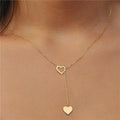 Simple Design Cuban Chain Necklace Long Pendant Heart-Shaped Simple Necklace for Women Jewelry Party Gift