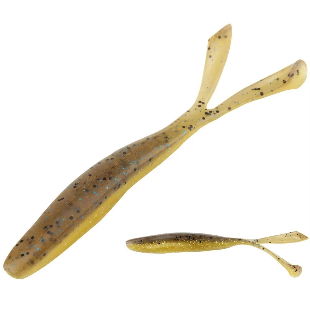 Spinpoler 5pcs 5in 0.36oz Double Color Fishing Worm Soft Lures Jig Wobblers Swimbait Artificial Jerk Shad Soft Plastics Baits