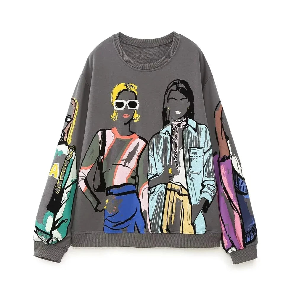 Wholesale Women Printed Hoodies Long Sleeved Pullover Women Hoodie Breathable Sweatshirt Hoodie for Women