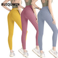 RUIQUWIN Wholesale High Waist Pants Scrunch Butt Leggings Women Sports Gym Yoga Tight Fitness Leggings