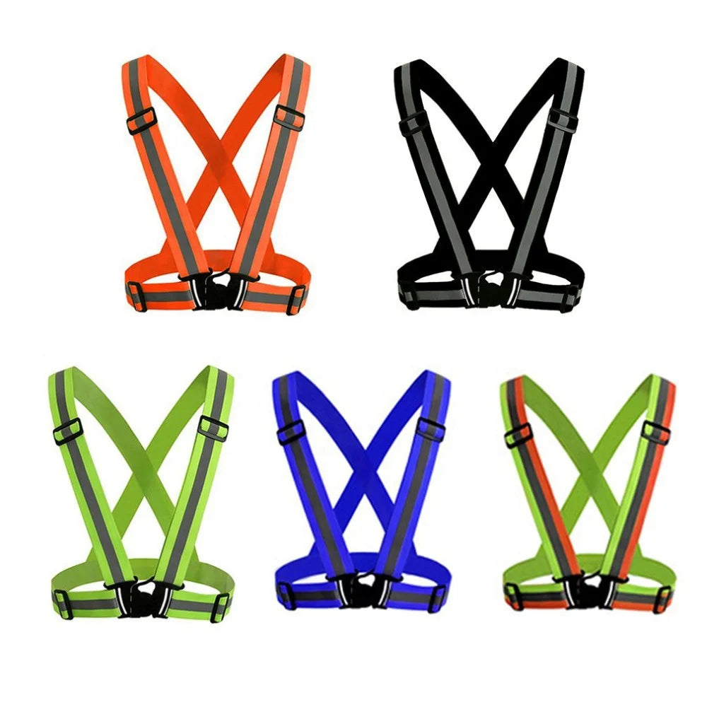 Customized Logo Fluorescent Adjustable Vest for Children's Night Riding Cycling Sports Using