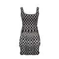 2025 Vintage Jacquard Mini Short A-Line Dress for Women High Quality Geometric Spring Sleeveless Square Collar Office Lady