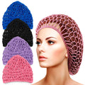 Crochet Hair Net - Rayon Cover Hair Wraps for Women Sleeping - Crochet Cap Snoods for Long Hair Net Plopping R58