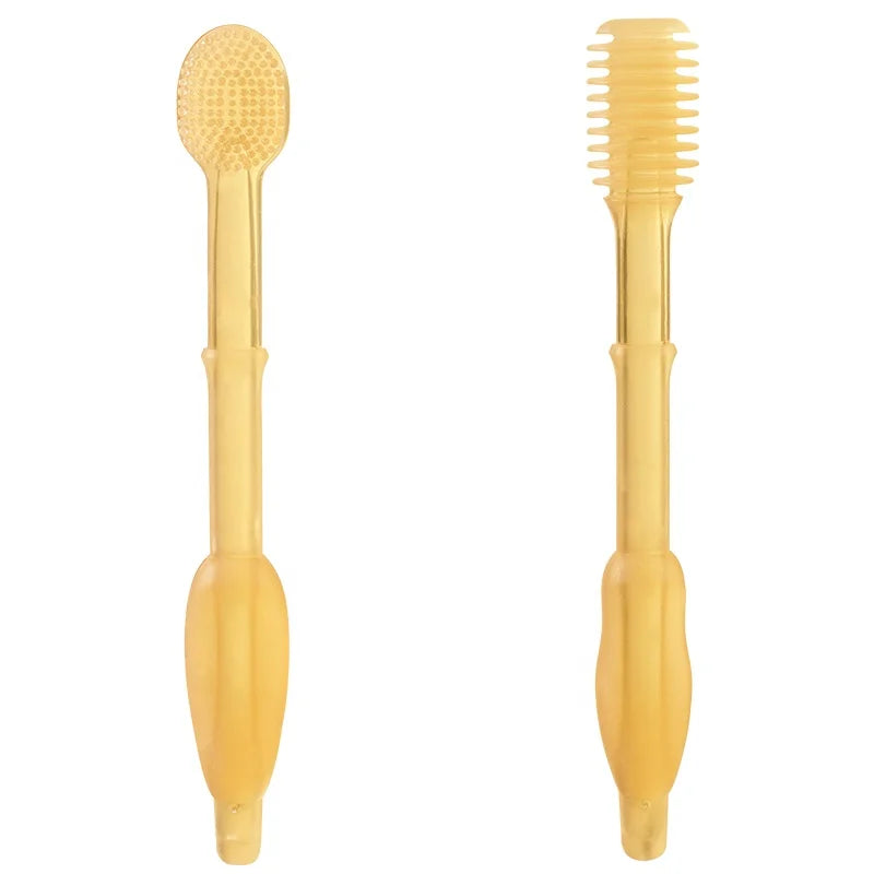 AM9920 Soft 100%Food Grade Silicone Baby Toothbrushes Portable Kids Toothbrush Eco Toothbrush Children With Logo Wholesale