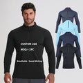 Manufacture Men Long Sleeves 1/4 Zip Sports Shirts Gymwear Polyester Fitness Quater Zip up Shirts for Men