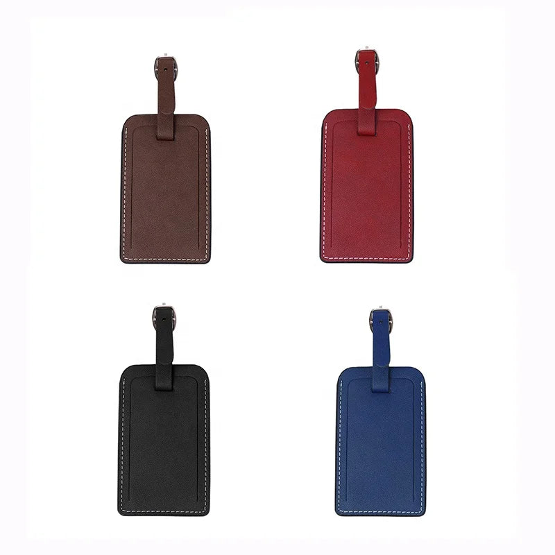 PU Leather Passport and Luggage Tag DIY Bags PU Leather Luggage Tags Laser Blank Leather Luggage Tags