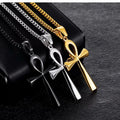European and American Smooth Pendant Ancient Egyptian Cross Necklace NEW Bow Necklace for Men