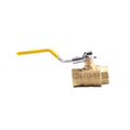 BOTE Factory Full Bore Brass Water Gas Oil Ball Valve Dn15 PN30 Lockable Yellow Handle with Lock