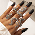 Hot Selling American Chic Style Minimalist Chunky Alloy 18K Gold Snake Shape Rings