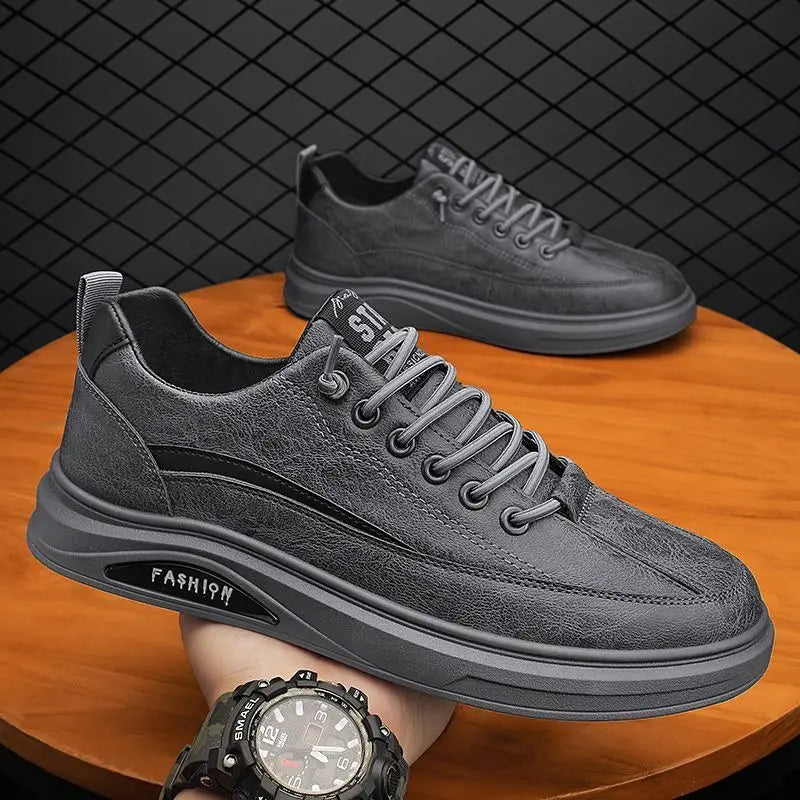 Men's Autumn and Spring Sneaker Flat Lightweight Anti-slip Shoes Soft Sole Casual Shoes