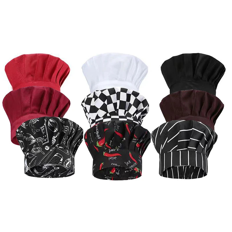 Factory Provide Cheap Chef Hat Cap Adult Polyester Cotton Adjustable Chef Cap