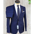 Wholesale Blue Black Casual Men Suits Single Breasted One Button Blazer Pant Hombre Formal Business 2 Piece Suits Set for Men