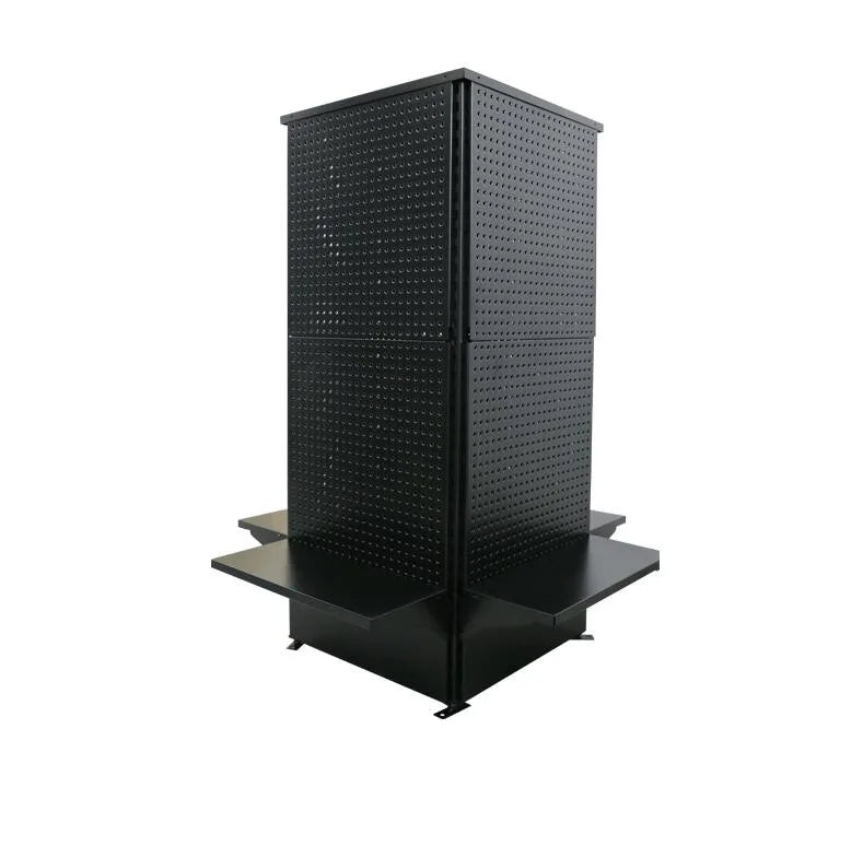 China 4-Sided Metal Display Rack Adjustable Shelves for Retail Store Clothing/Shoes Heavy Duty