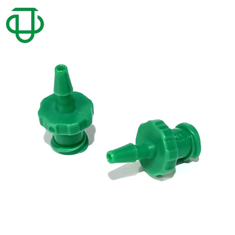Customized Plastic Green PP 3/32" 2.4mm Barbed Tube Fitting Female Luer Lock Connector for Luer Lock Syringe